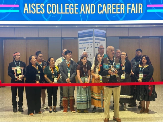 Ribbon Cutting Ceremony for the 2025 AISES College and Career Fair